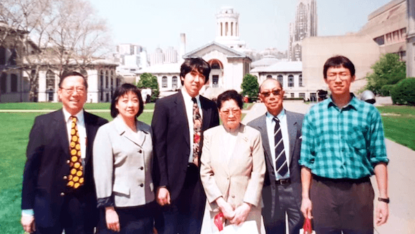 Andrew Ng and his family on his graduation day