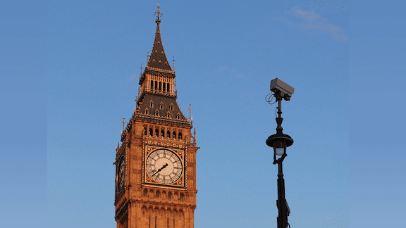 Security camera next to the Big Ben in London