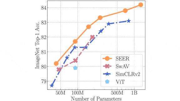 Data related to SElf-supERvised (SEER), an image classifier pretrained on unlabeled images