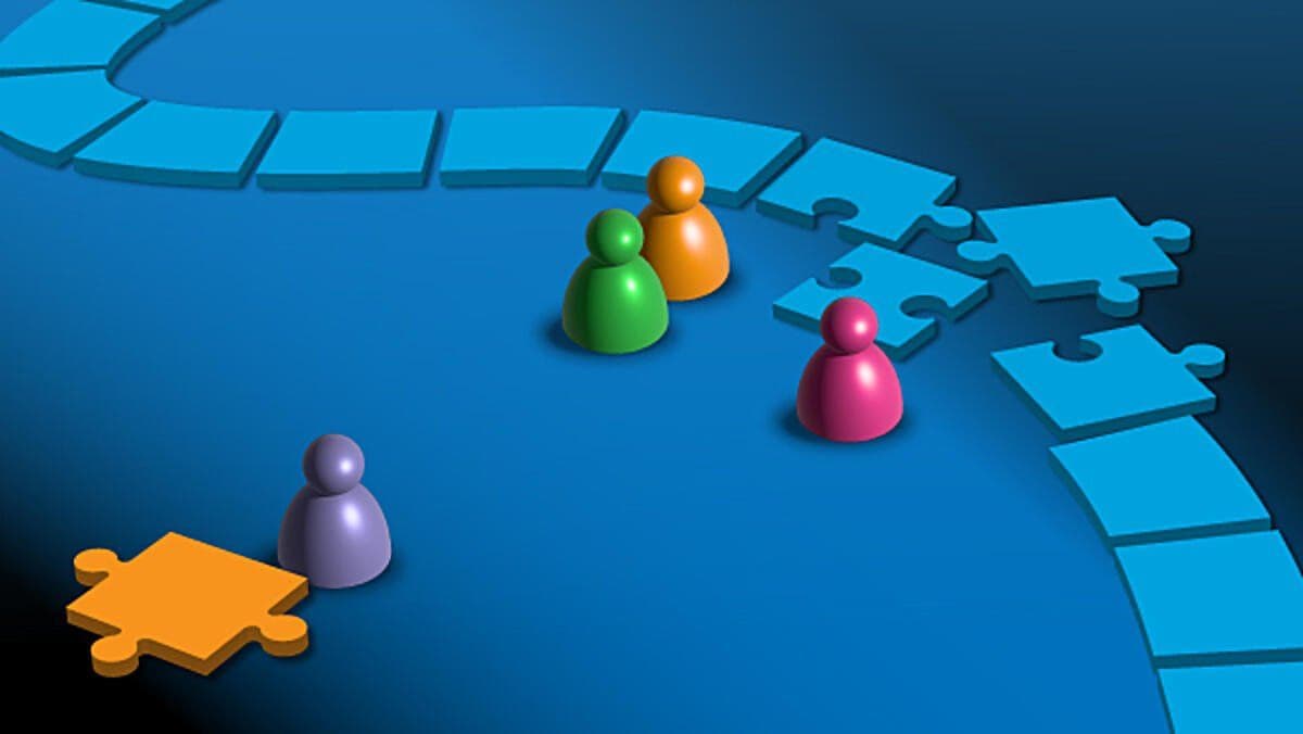 Illustration: Board game pieces and puzzle pieces