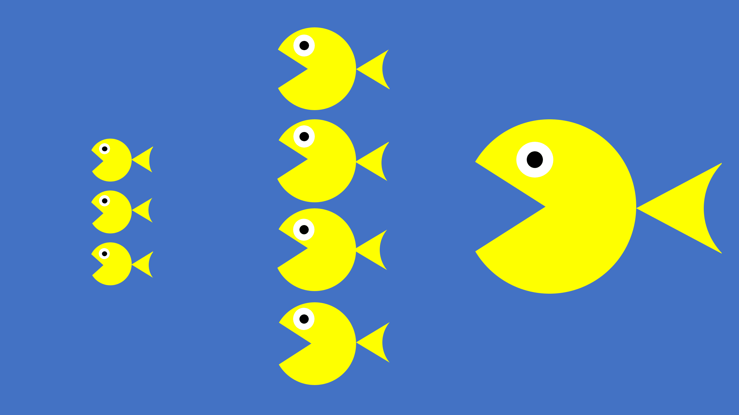 Bigger fish eating smaller fish