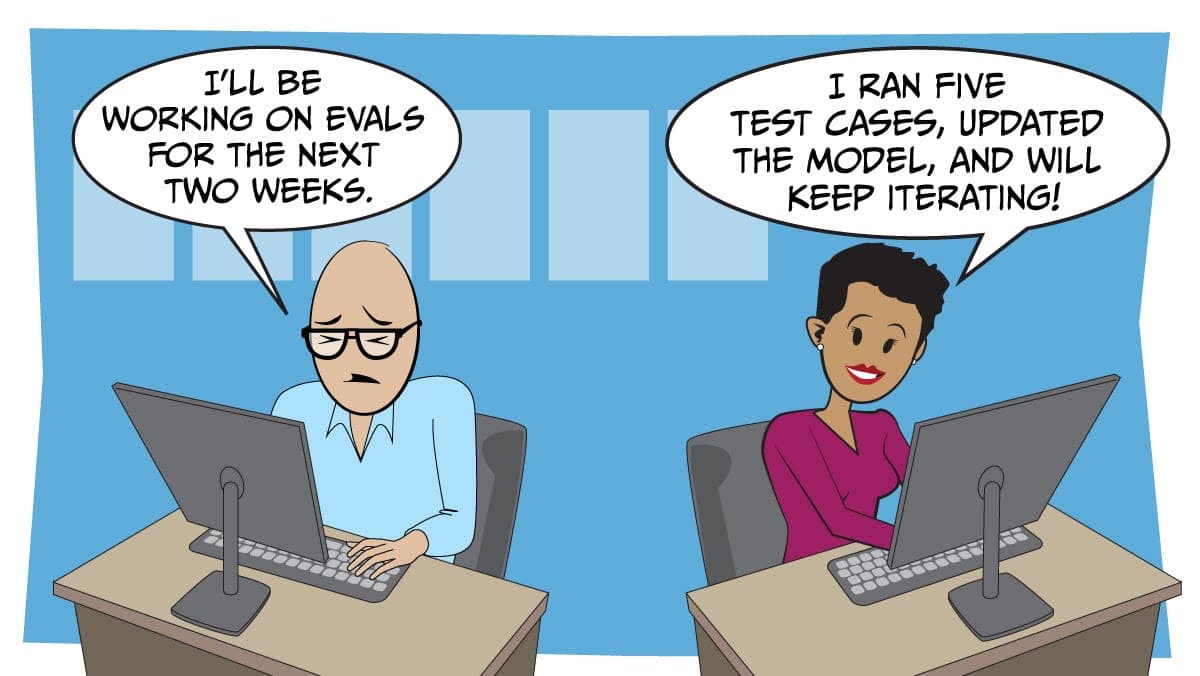 We Iterate on Models. We Can Iterate on Evals, Too: Building automated evals doesn’t need to be a huge investment. Start with a few quick-and-dirty examples and iterate!