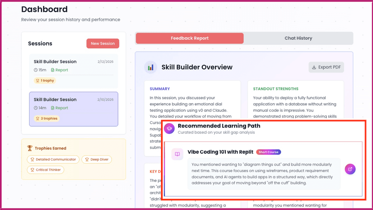 Introducing the DeepLearning.AI Skill Builder Tool!: Want to strengthen your AI skills? Whether you’re a beginner or an experienced developer, DeepLearning.AI’s free Skill Builder can tell you what to do next.