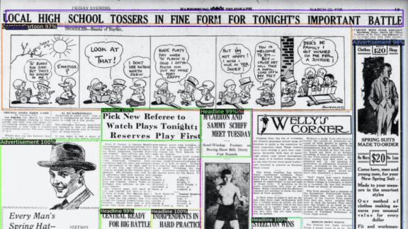 An Archive Unearthed: Newspaper Navigator indexes visual elements in archival text.